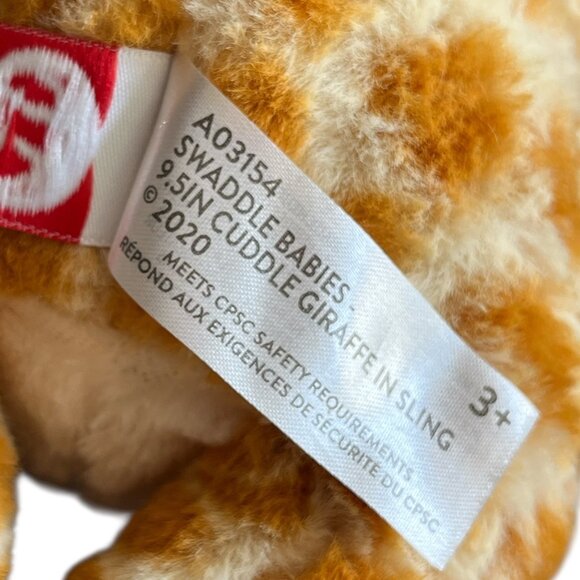 FIESTA Swaddle Babies Plush Cuddle Giraffe Stuffed Animal NO BLANKET 9 1/2" - Picture 7 of 7